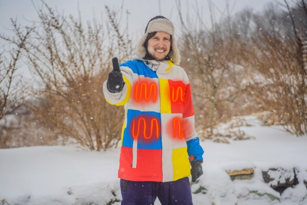 Beheizbare Jacke Herren Damen Gefüttert Steppjacke Beheizte Winterjacke mit 9 Heizbereiche Daunenjacke USB Elektrische Heizweste Waschbar Beheizbare Winter Jacke Damen für Outdoor Sport Skifahren