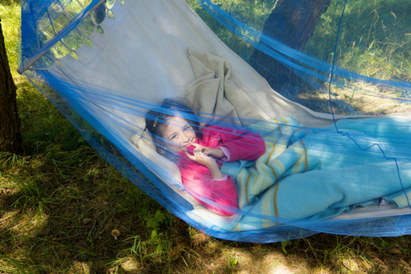 Outdoor Camping Moskitonetz Hängemattenzelt+Schatten Stoff Kit Sonnenschutz 